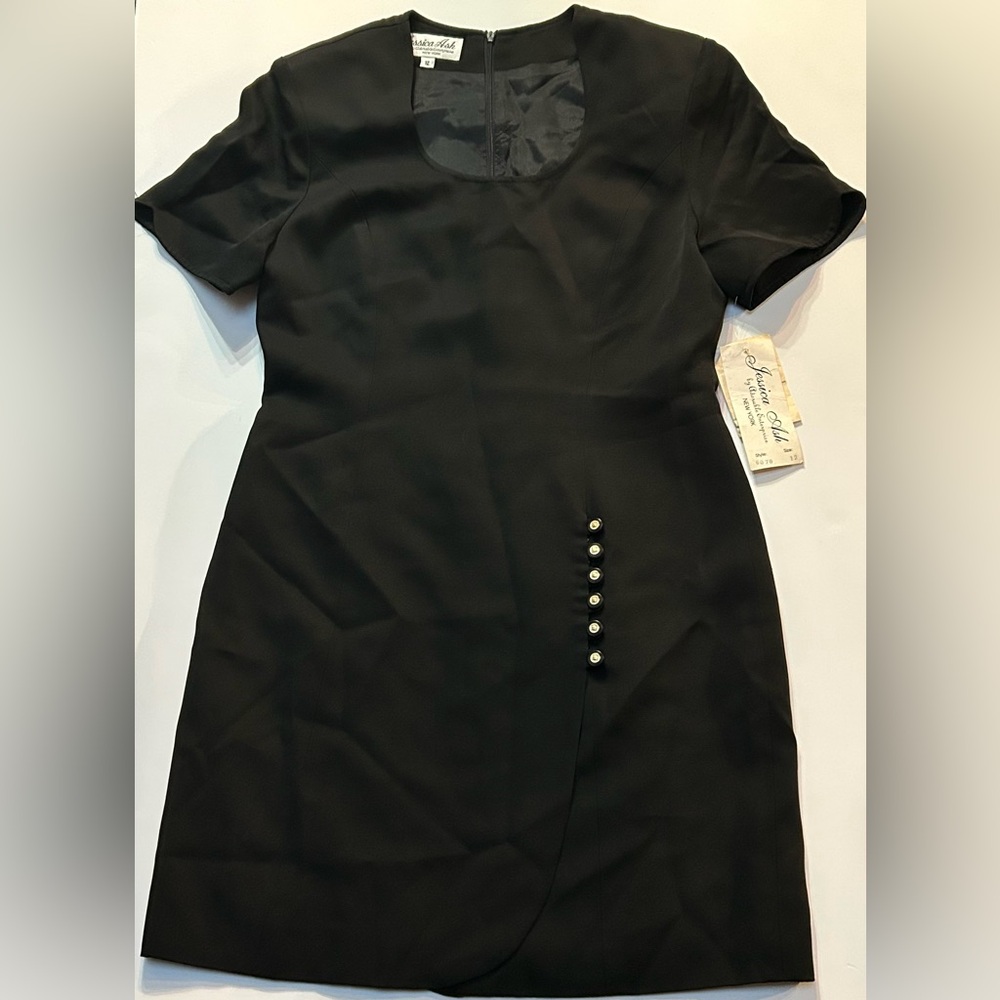 Vintage Jessica Ash New York Black Little Dress Size 12